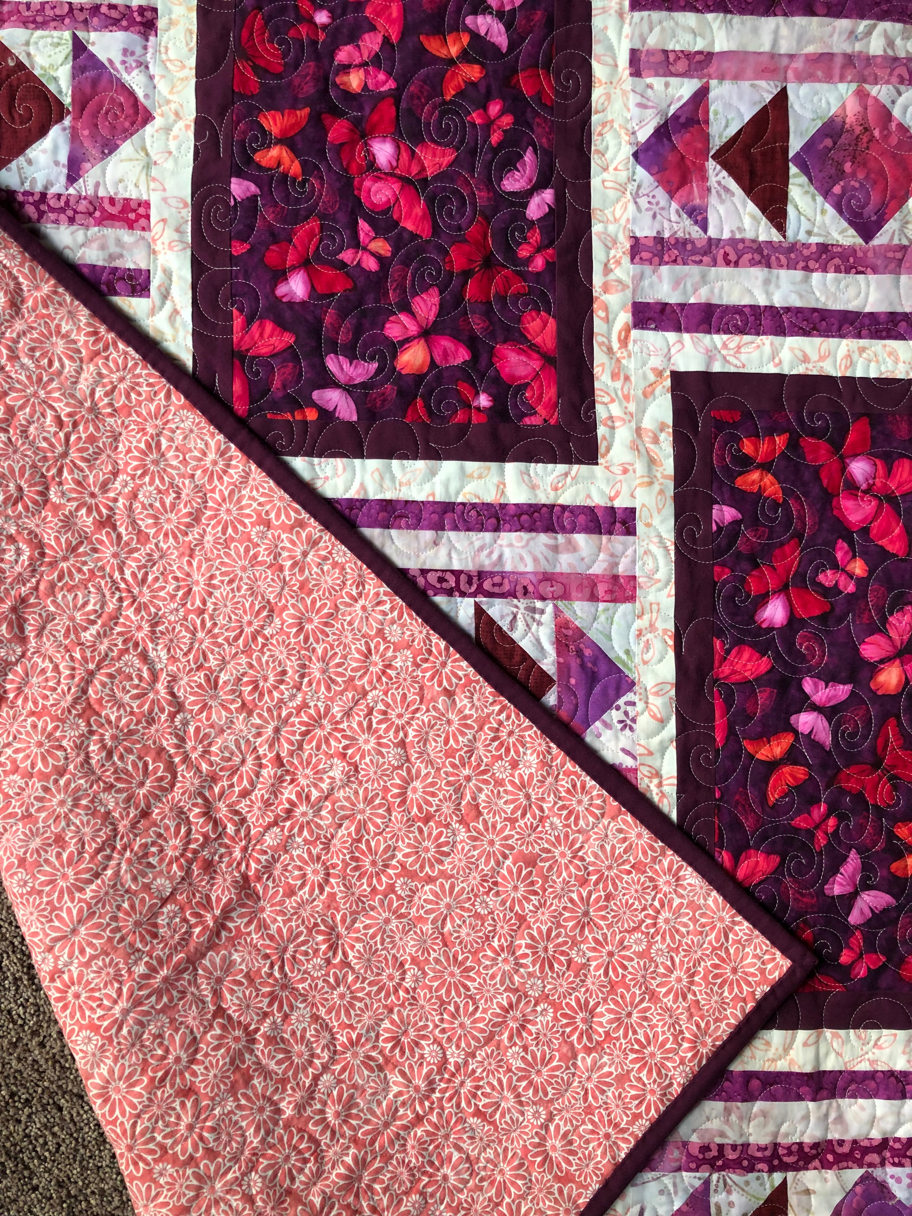 Handmade Batik Butterfly Quilt: Butterfly quilt