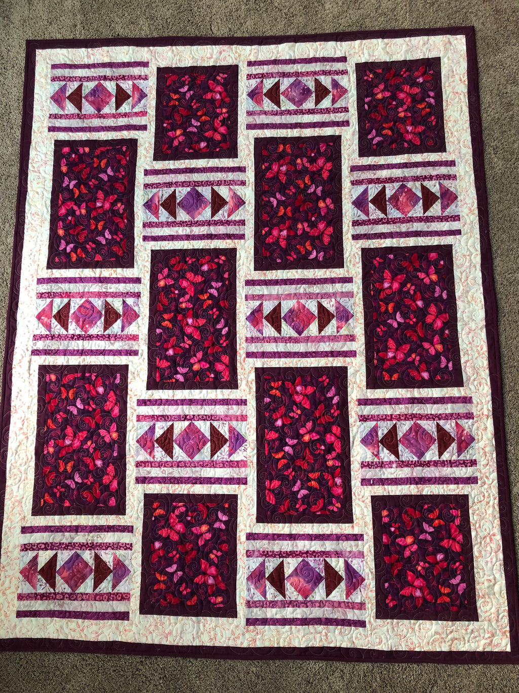 Handmade Batik Butterfly Quilt: Butterfly quilt
