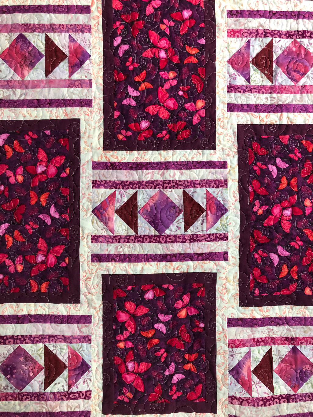 Handmade Batik Butterfly Quilt: Butterfly quilt