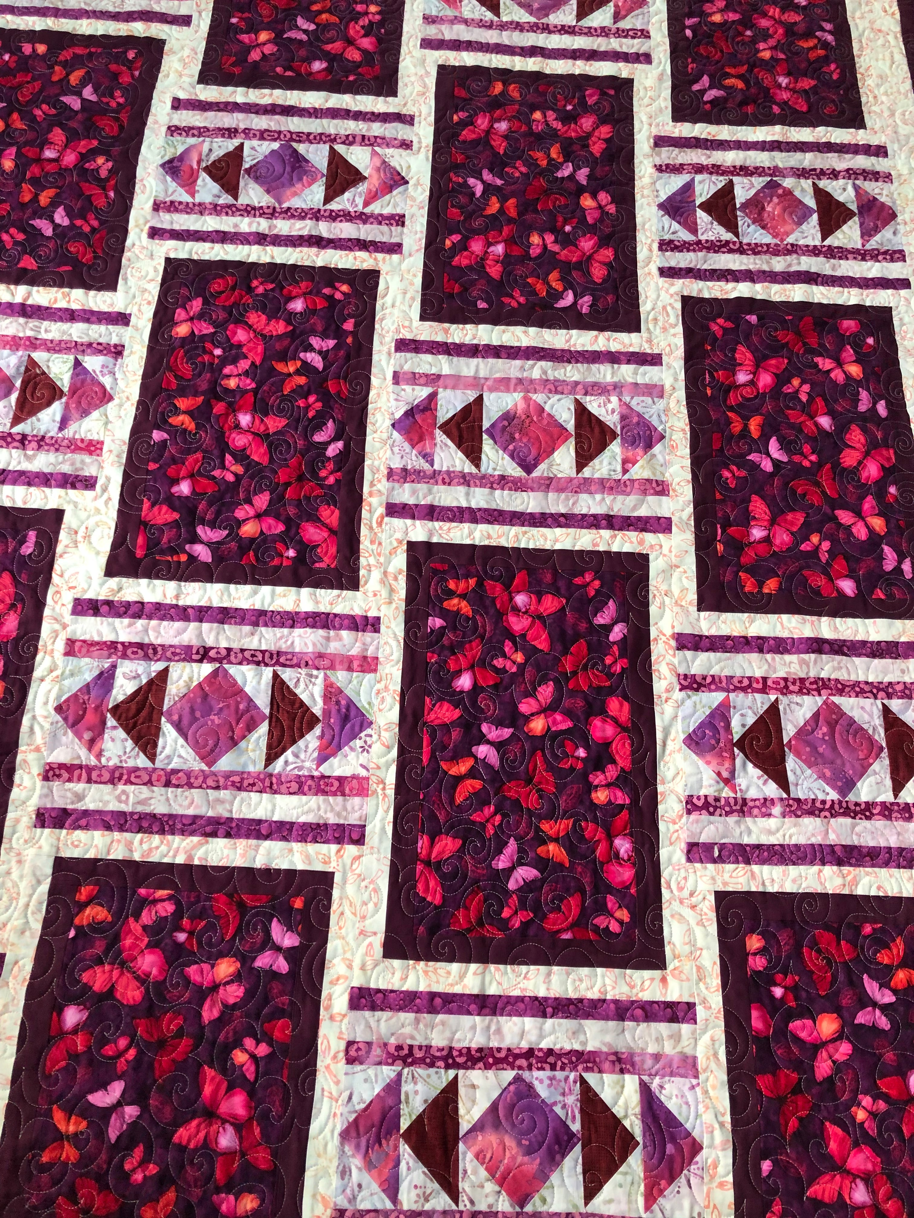 Handmade Batik Butterfly Quilt: Butterfly quilt