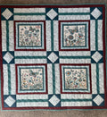 Handmade Butterfly Crib Quilt: Blue, Pink, Green Floral Nursery Decor