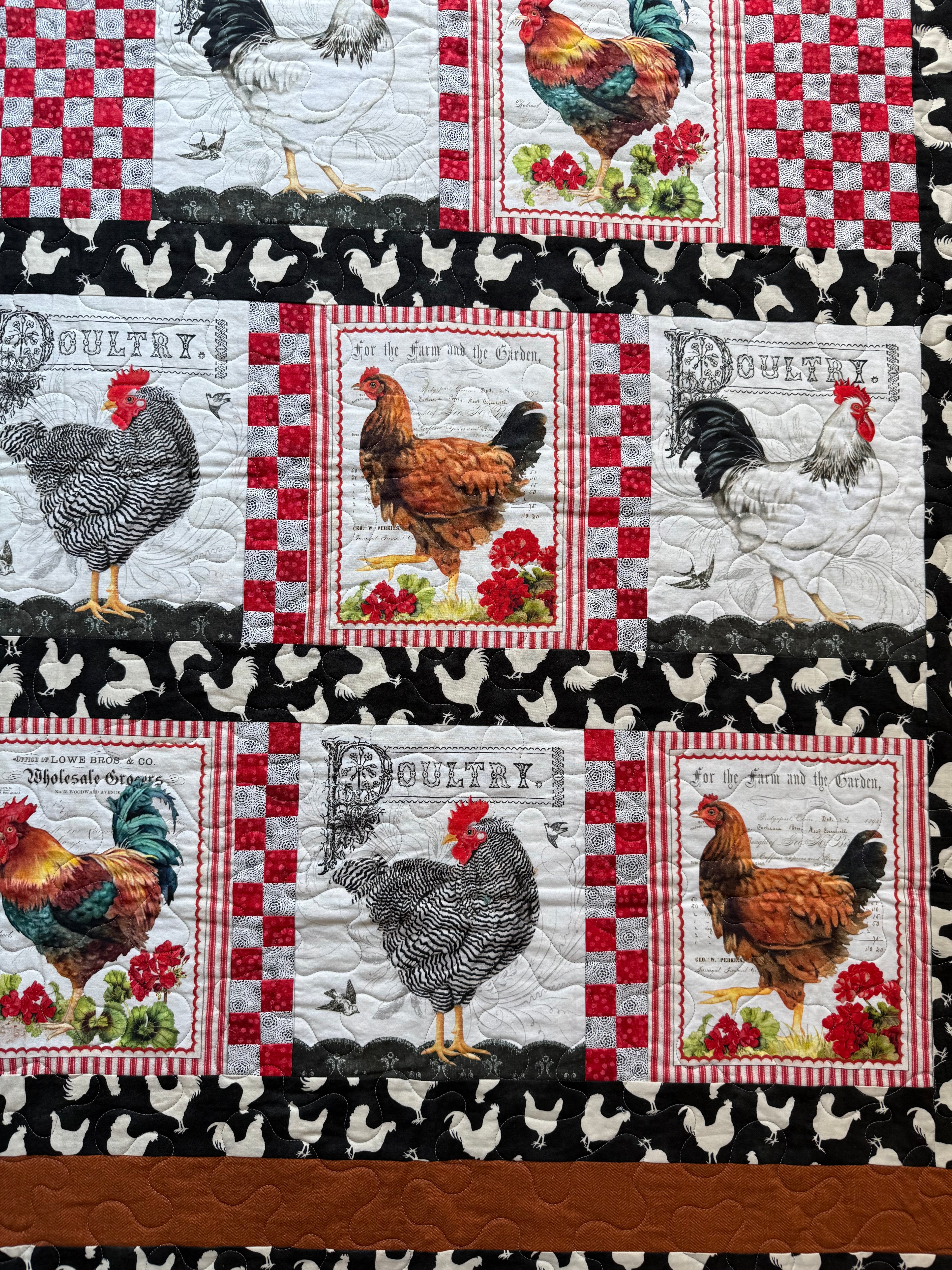 Handmade Chicken Quilt