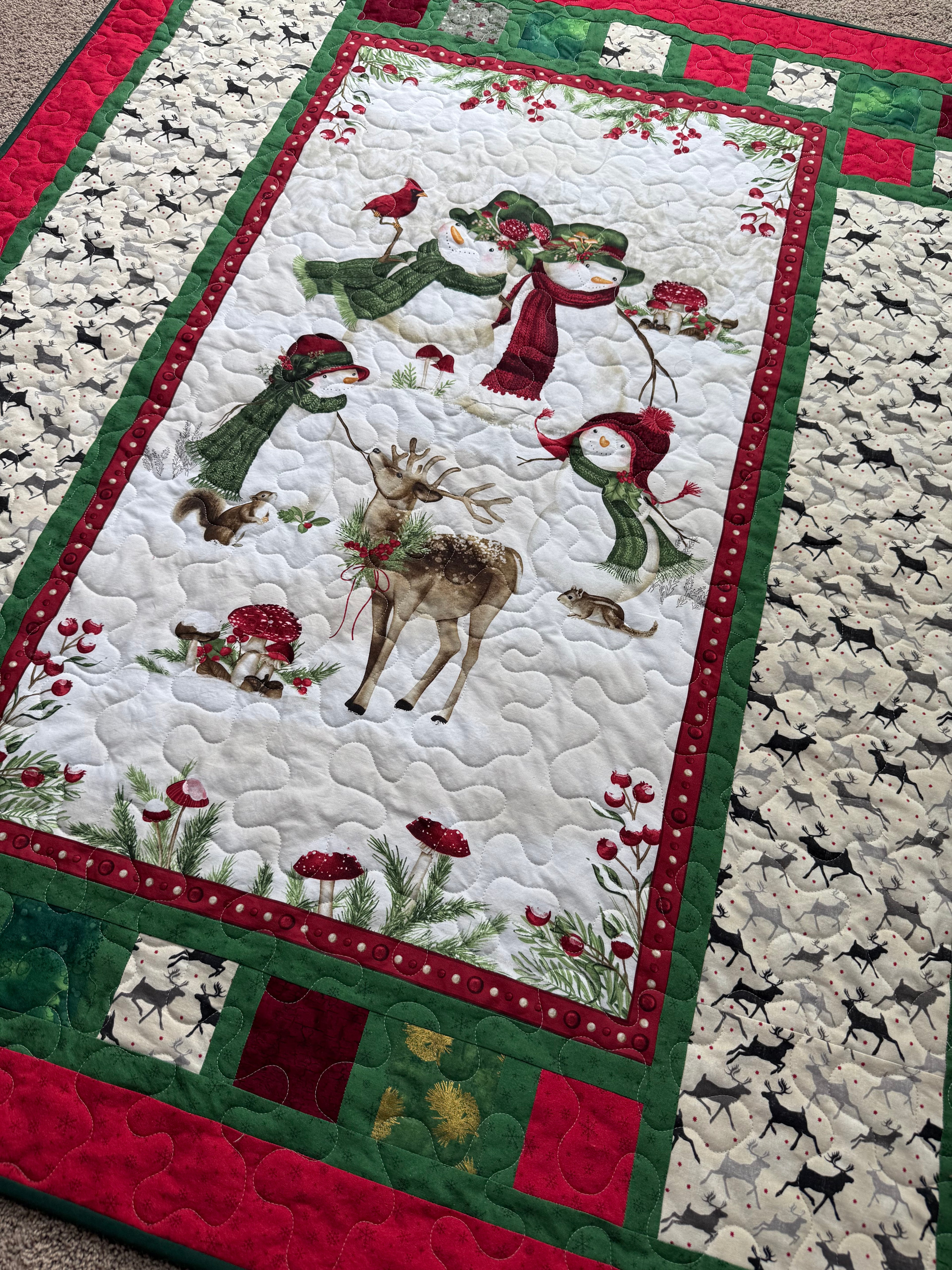 Winter Forest Quilt, 47” x 56”