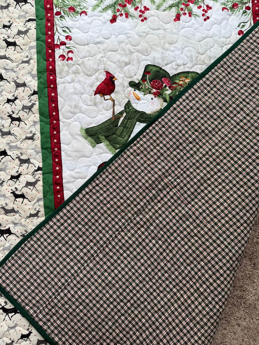 Winter Forest Quilt, 47” x 56”