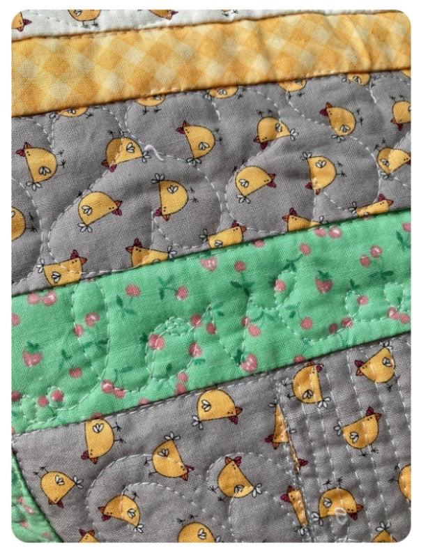 Wooly Sheep Baby Quilt:Farm nursery 37” square