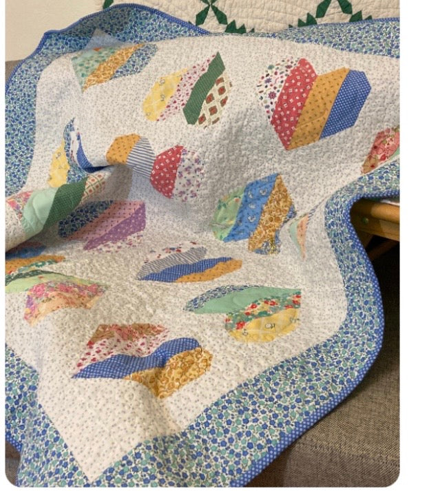Vintage 30's Heart Quilt