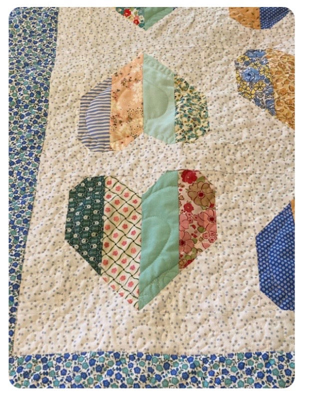 Vintage 30's Heart Quilt