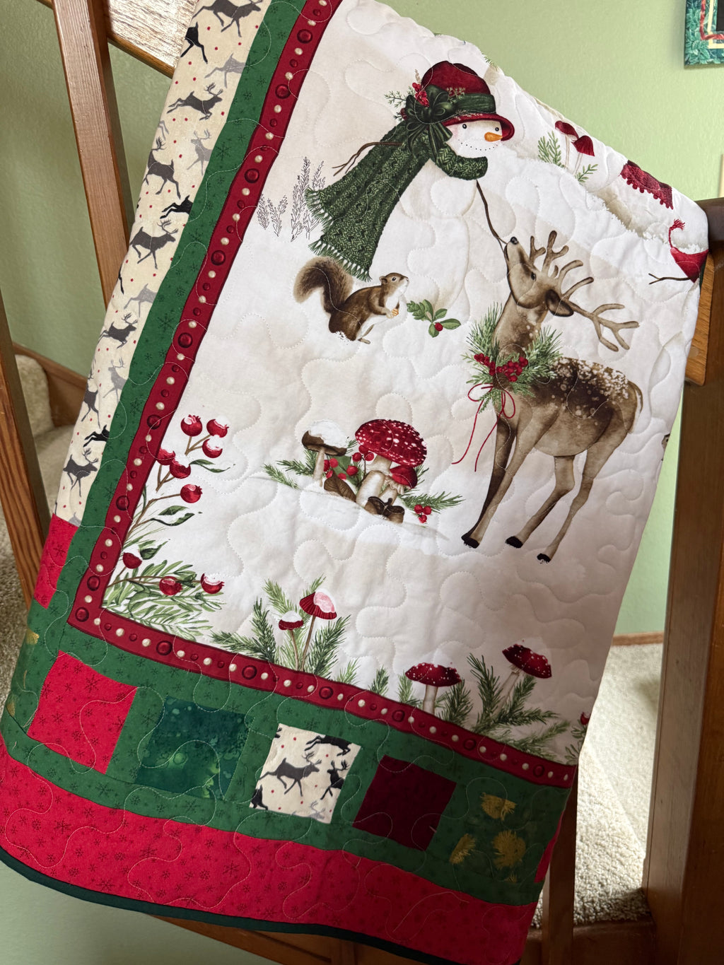 Winter Forest Quilt, 47” x 56”