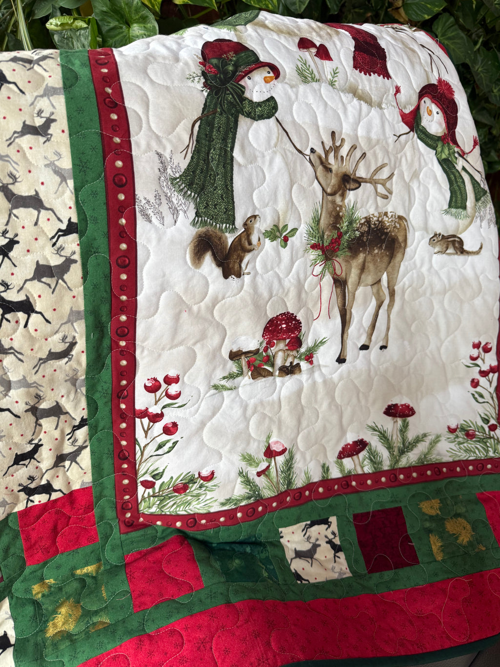Winter Forest Quilt, 47” x 56”