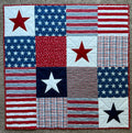 Handmade patriotic quilt 40” x 40”