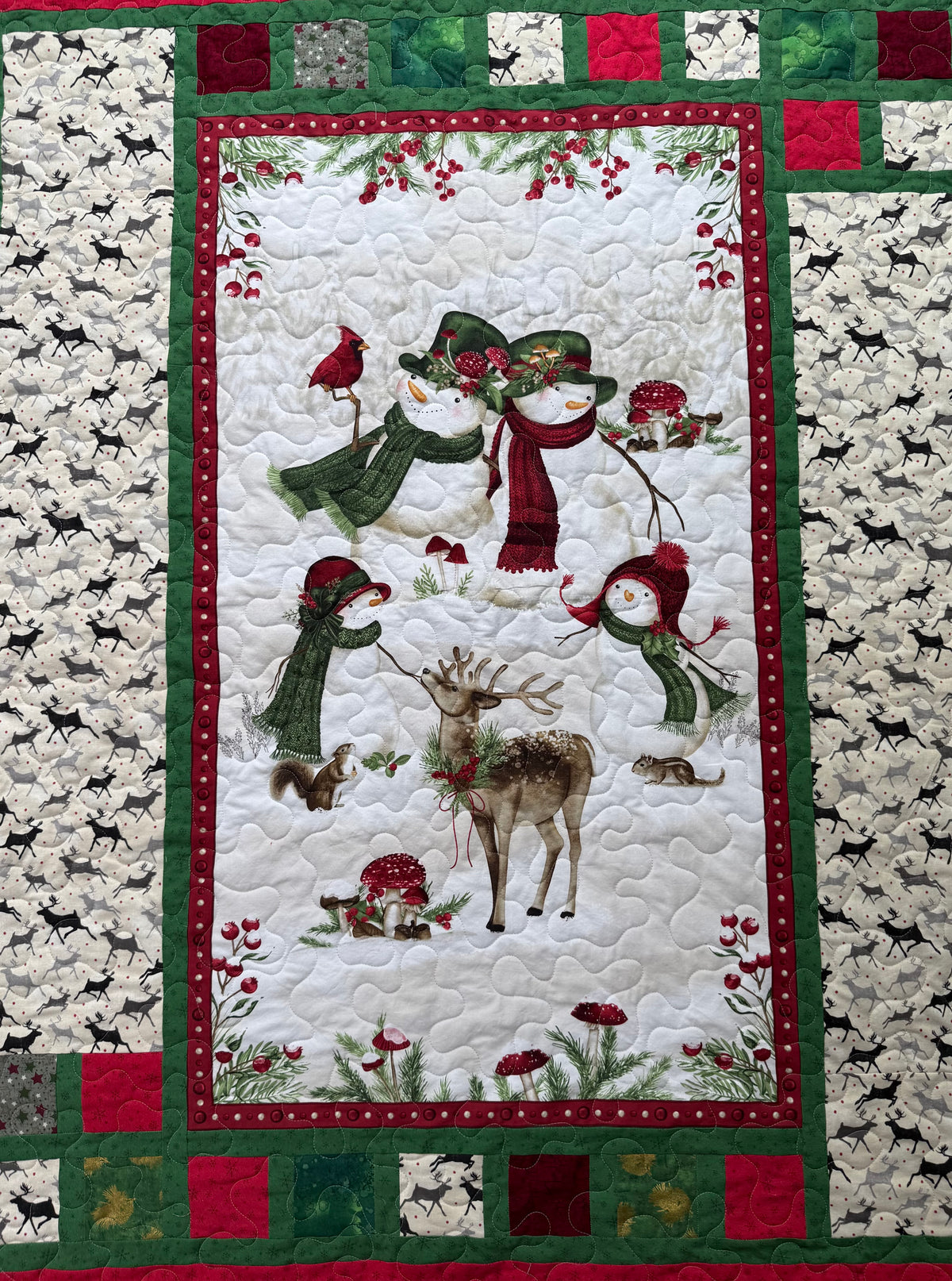 Winter Forest Quilt, 47” x 56”