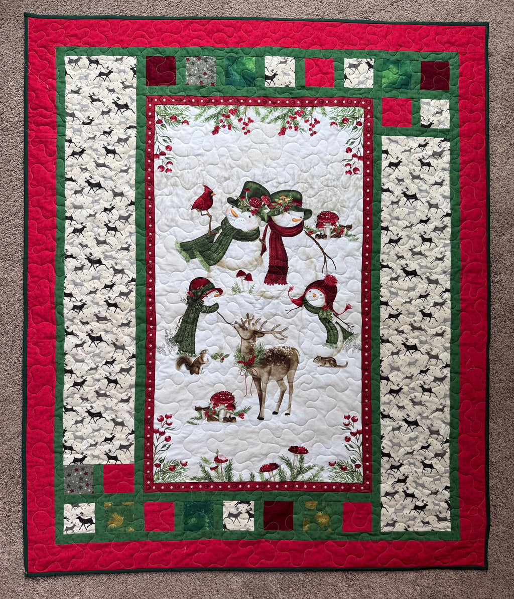 Winter Forest Quilt, 47” x 56”