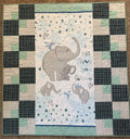 Elephant Jungle Baby Quilt: Safari nursery 43 x 47”
