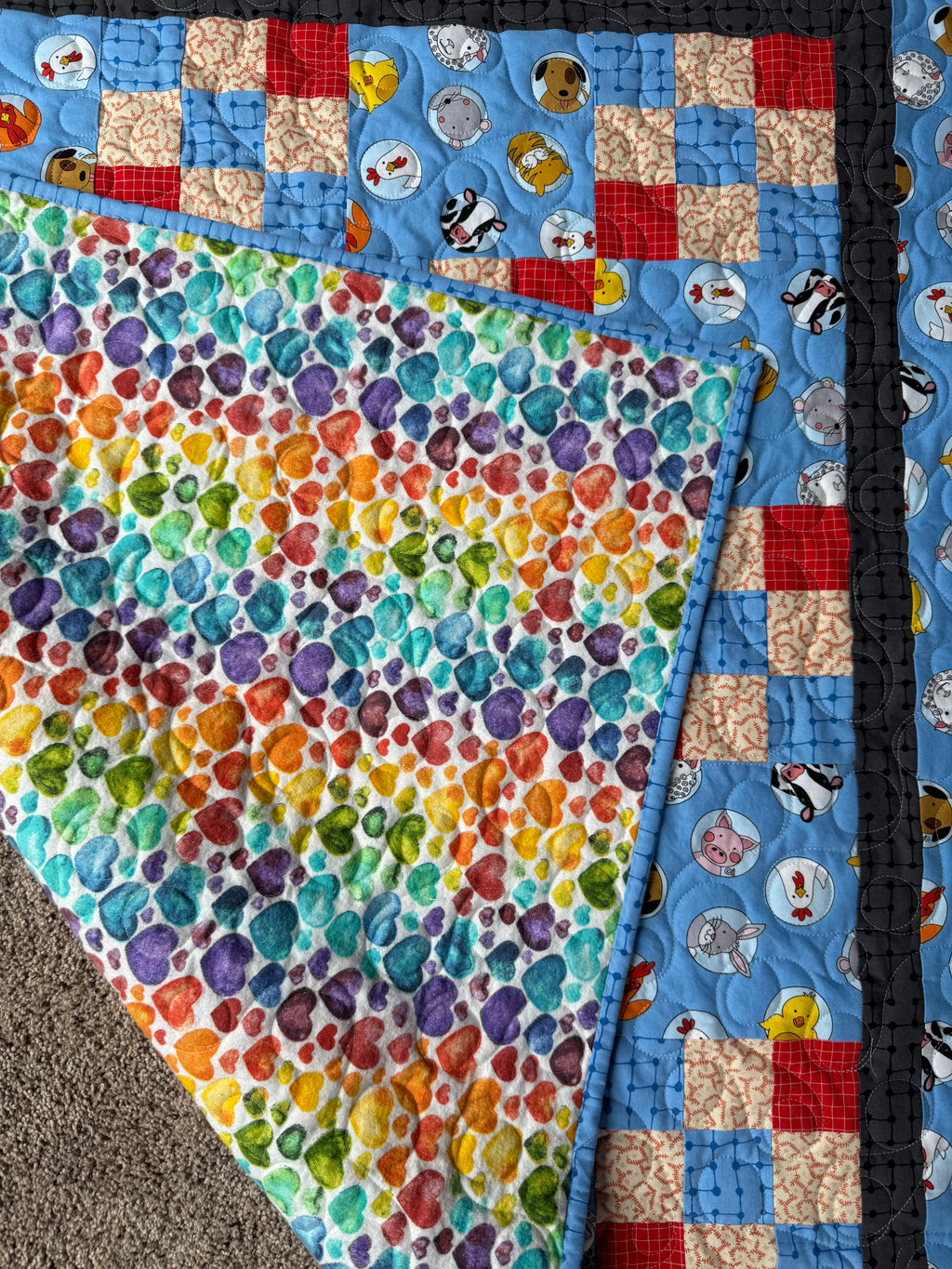 Barnyard Baby Quilt: Farm Animal Nursery
