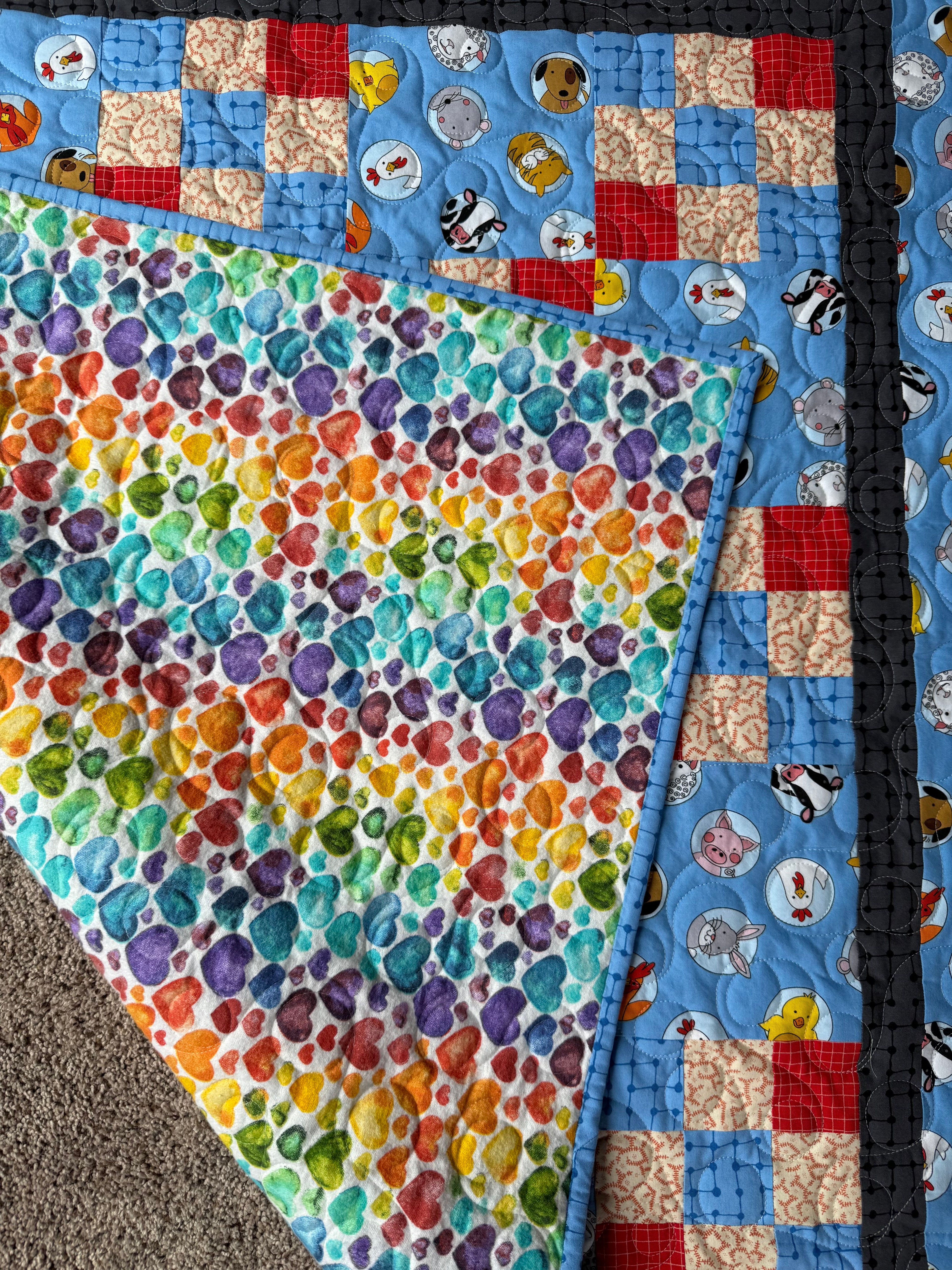 Barnyard Baby Quilt: Farm Animal Nursery