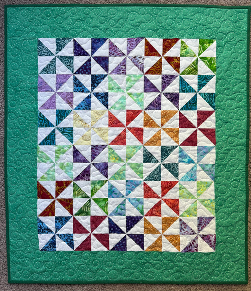 Batik Pinwheel Baby Quilt