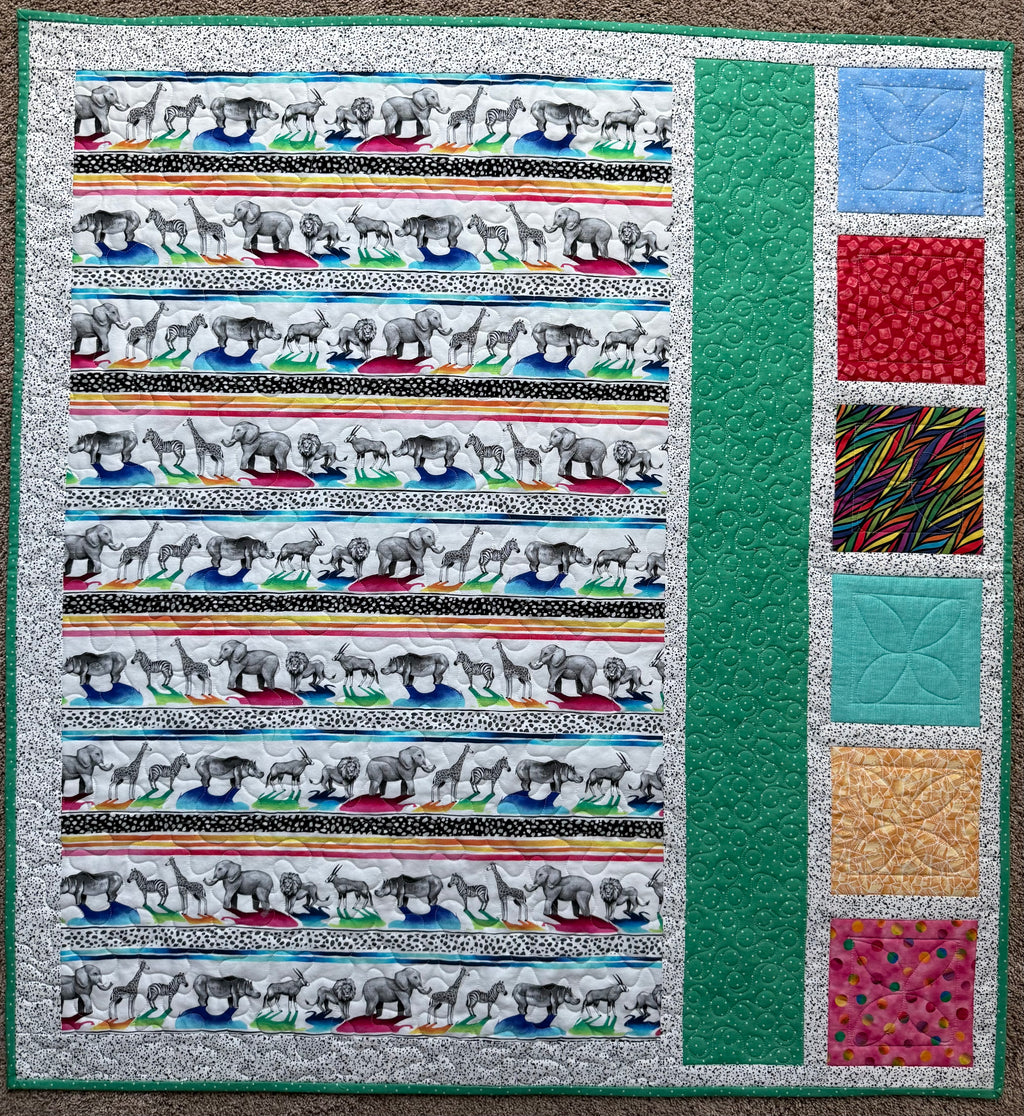 Safari Baby Quilt: African Animals