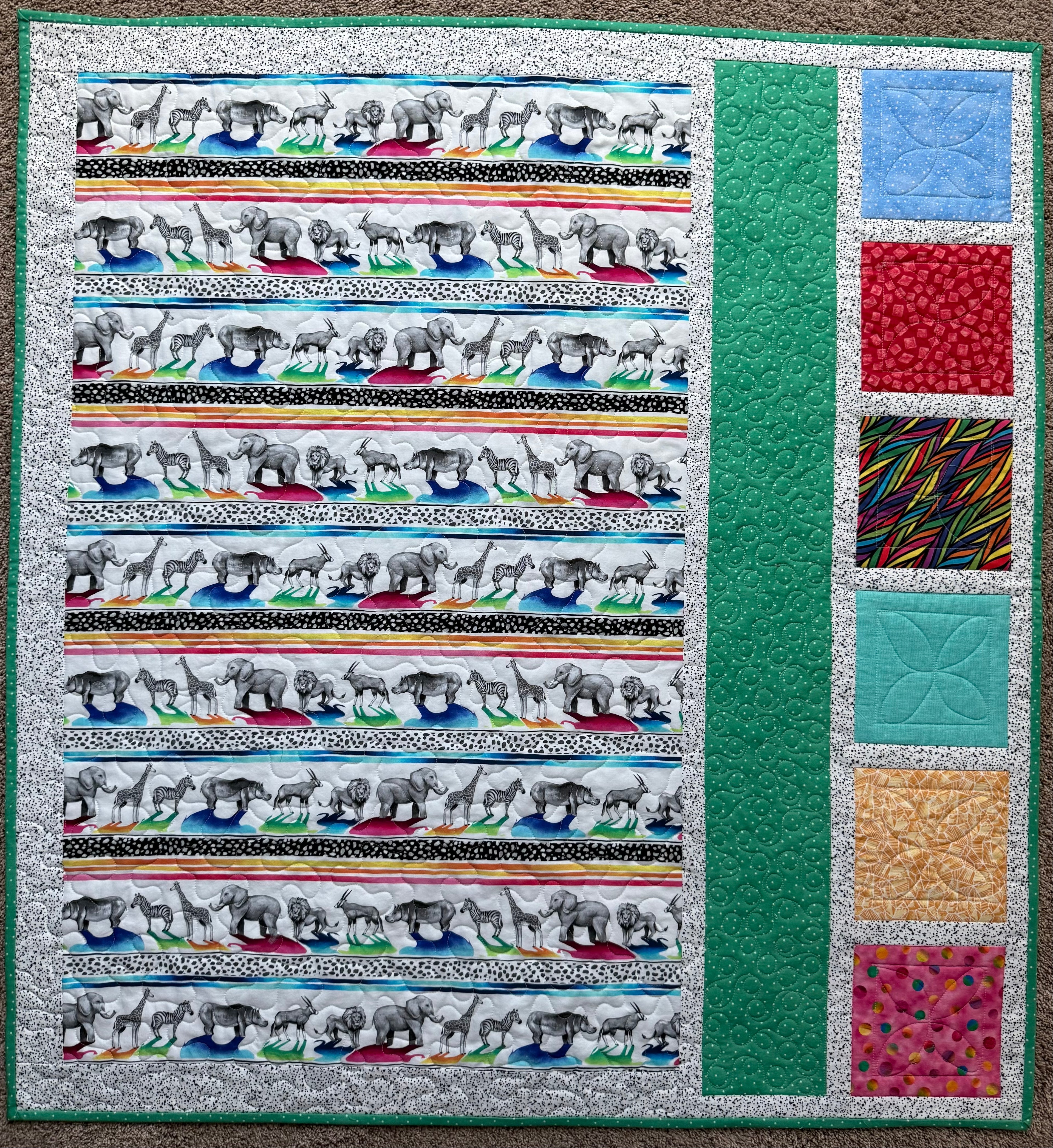 Safari Baby Quilt: African Animals