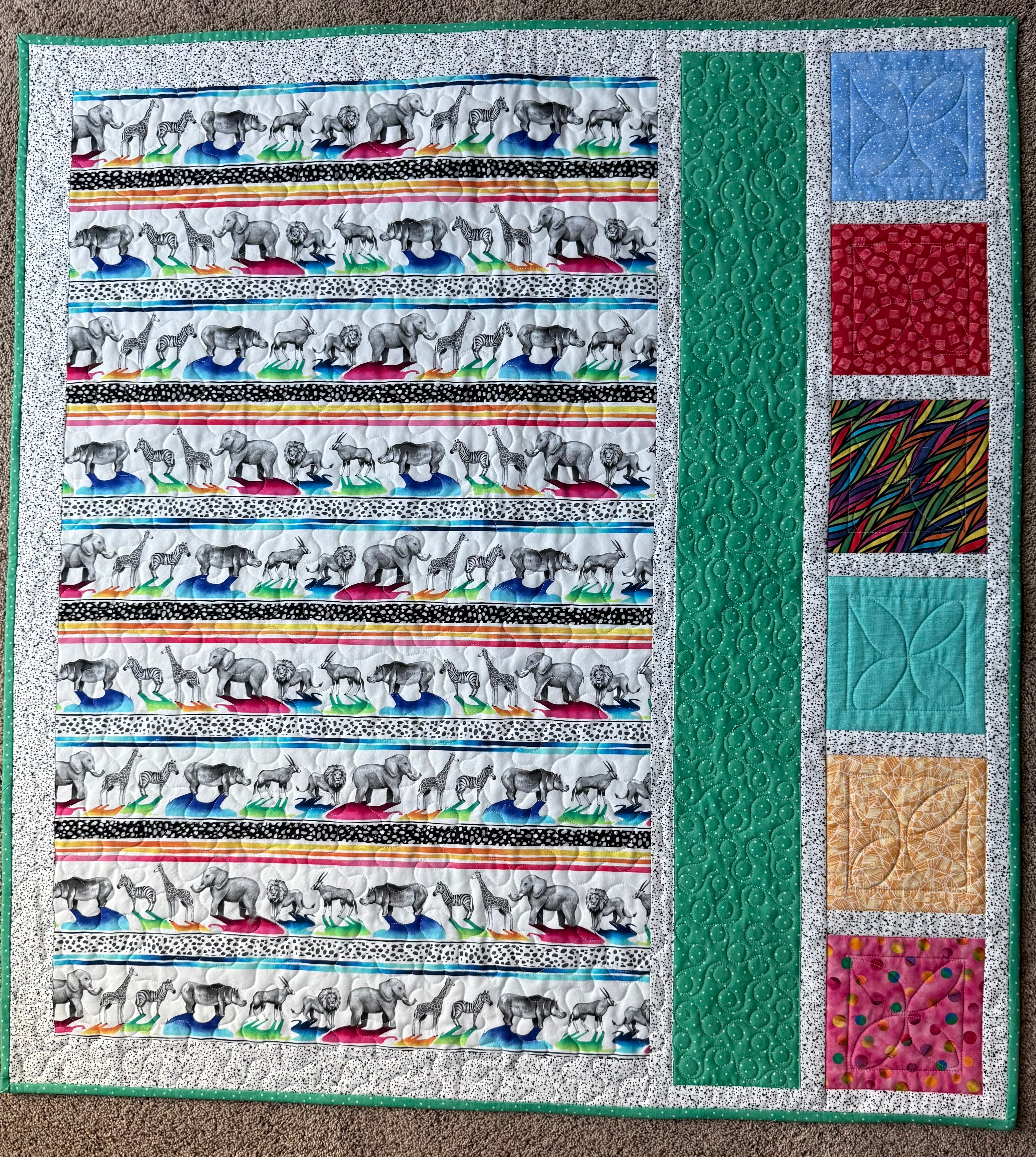 Safari Baby Quilt: African Animals