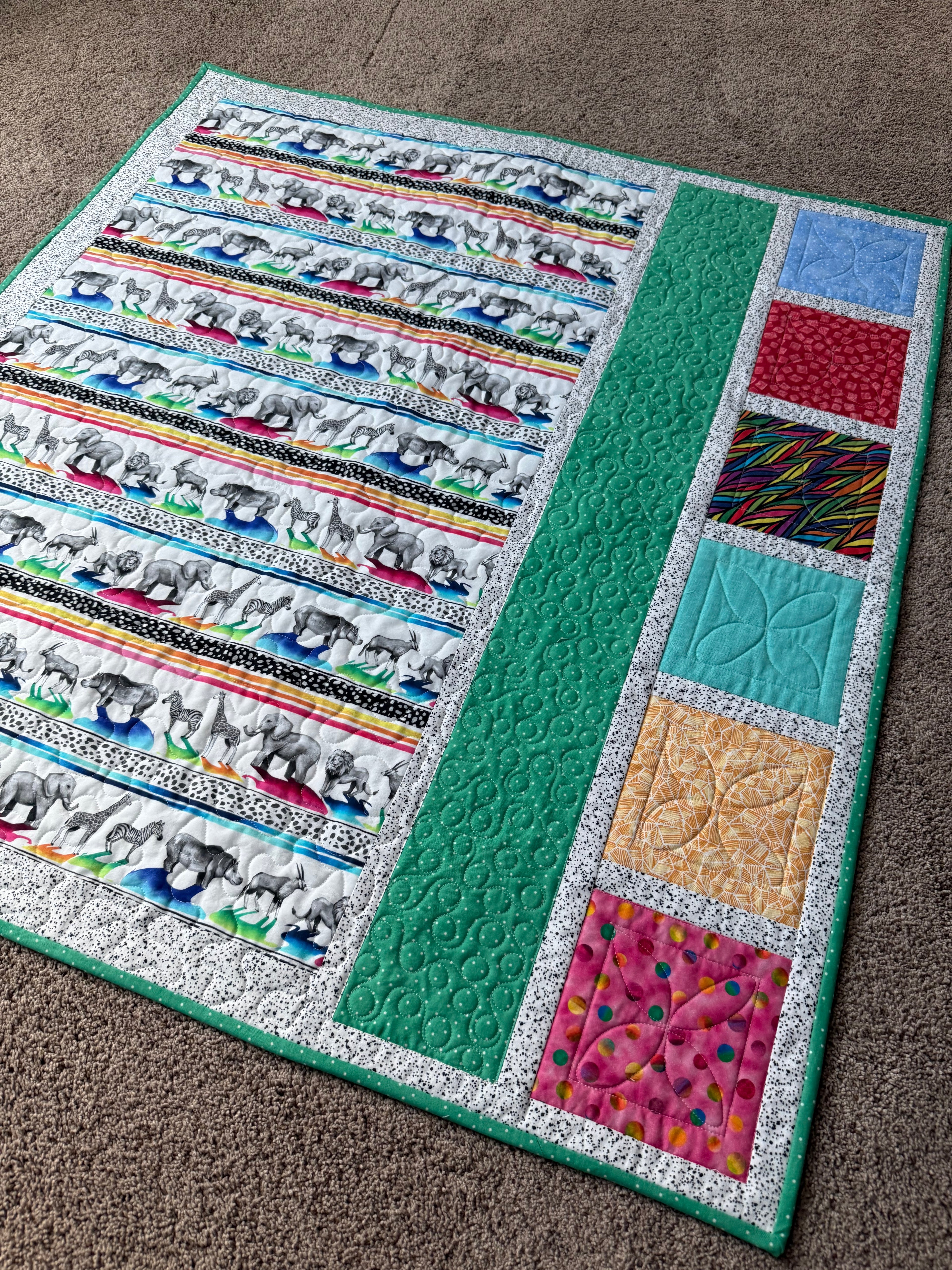 Safari Baby Quilt: African Animals