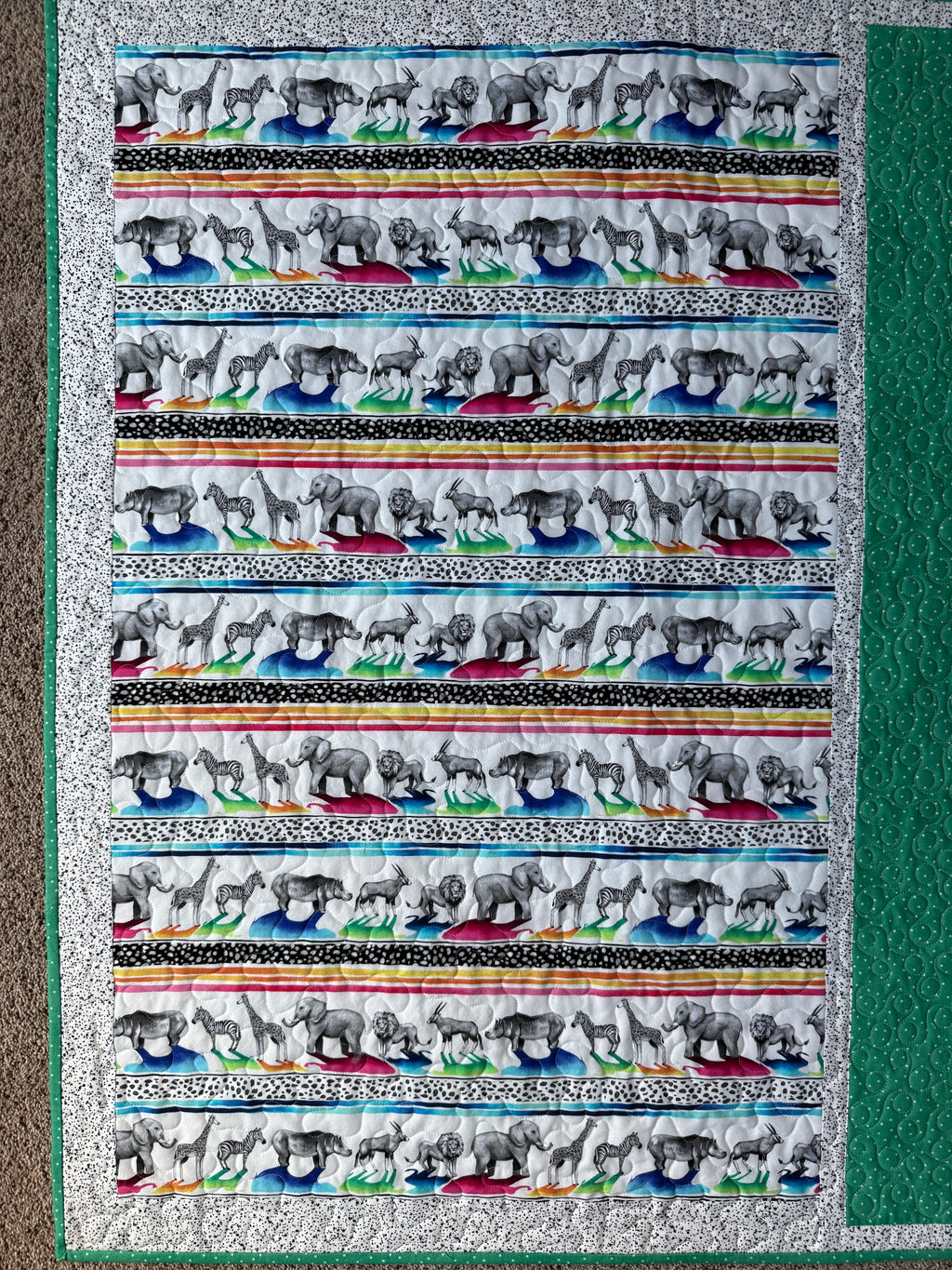 Safari Baby Quilt: African Animals