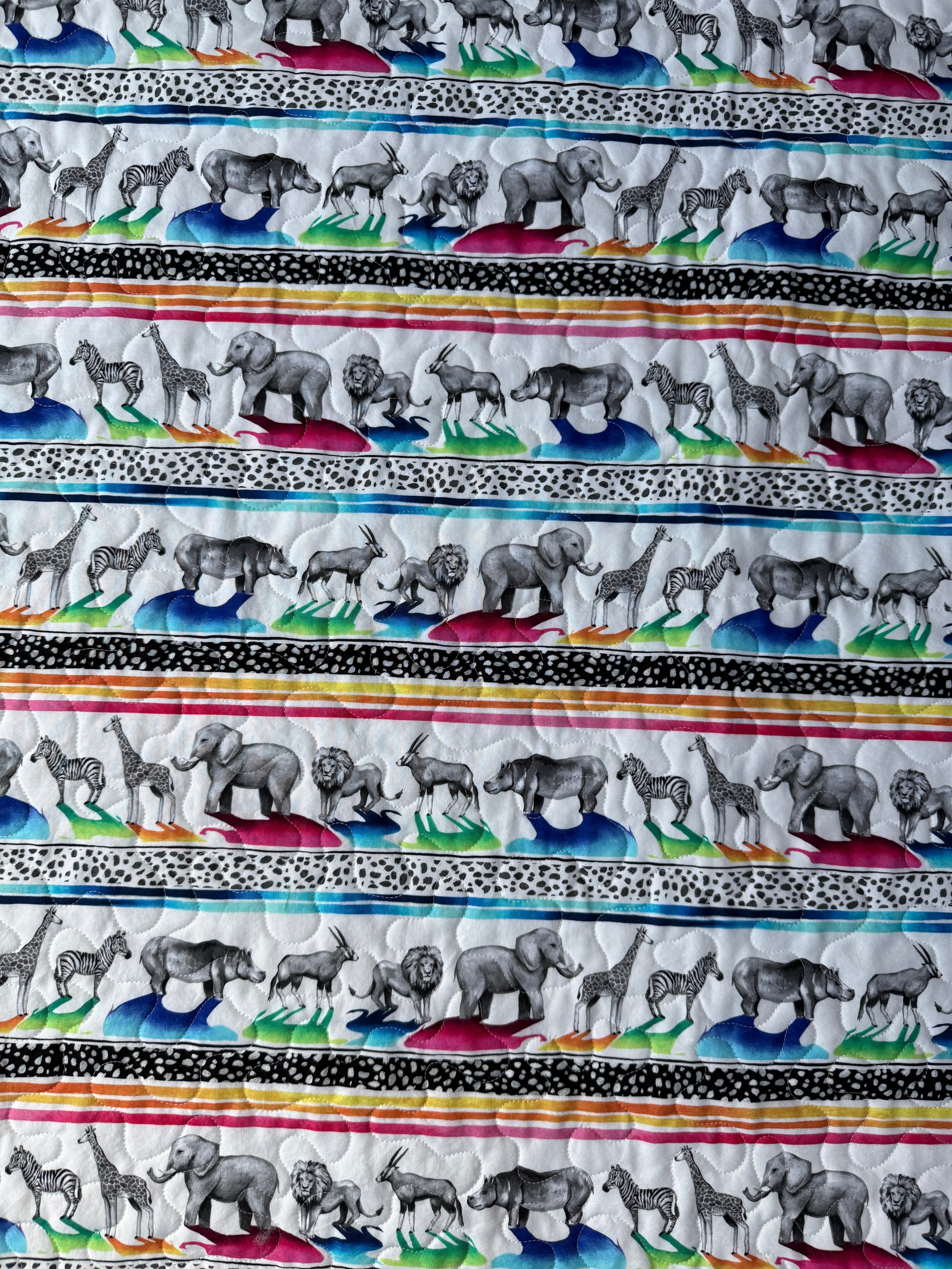 Safari Baby Quilt: African Animals