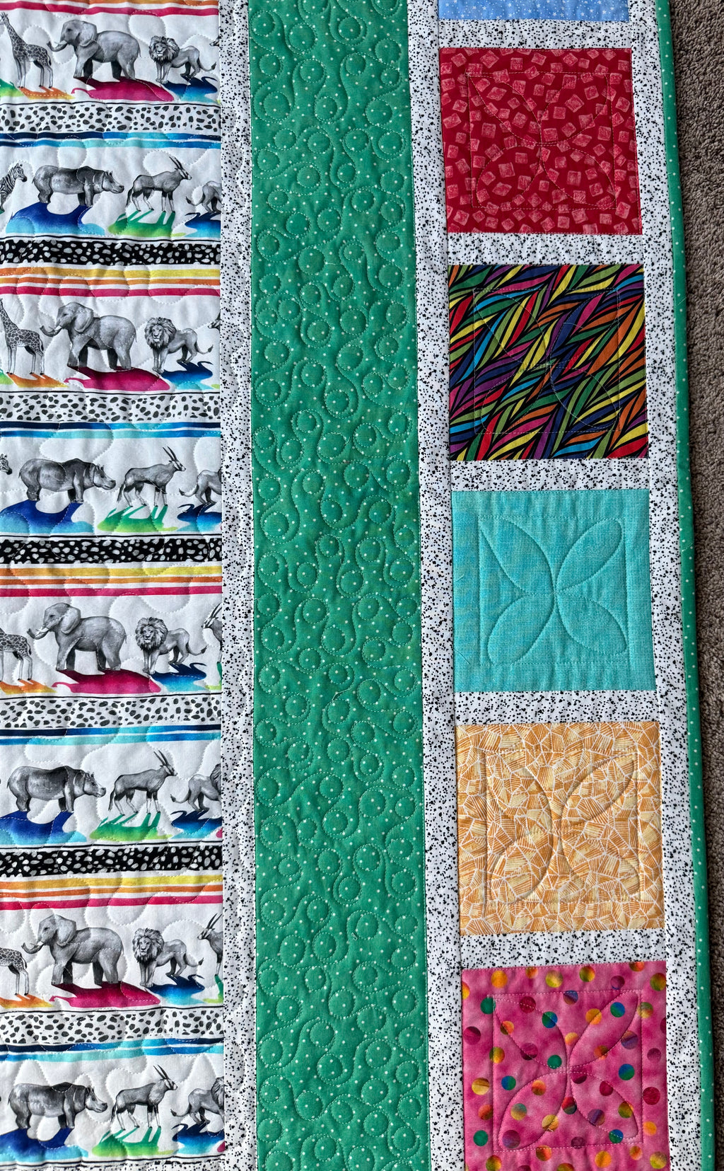 Safari Baby Quilt: African Animals