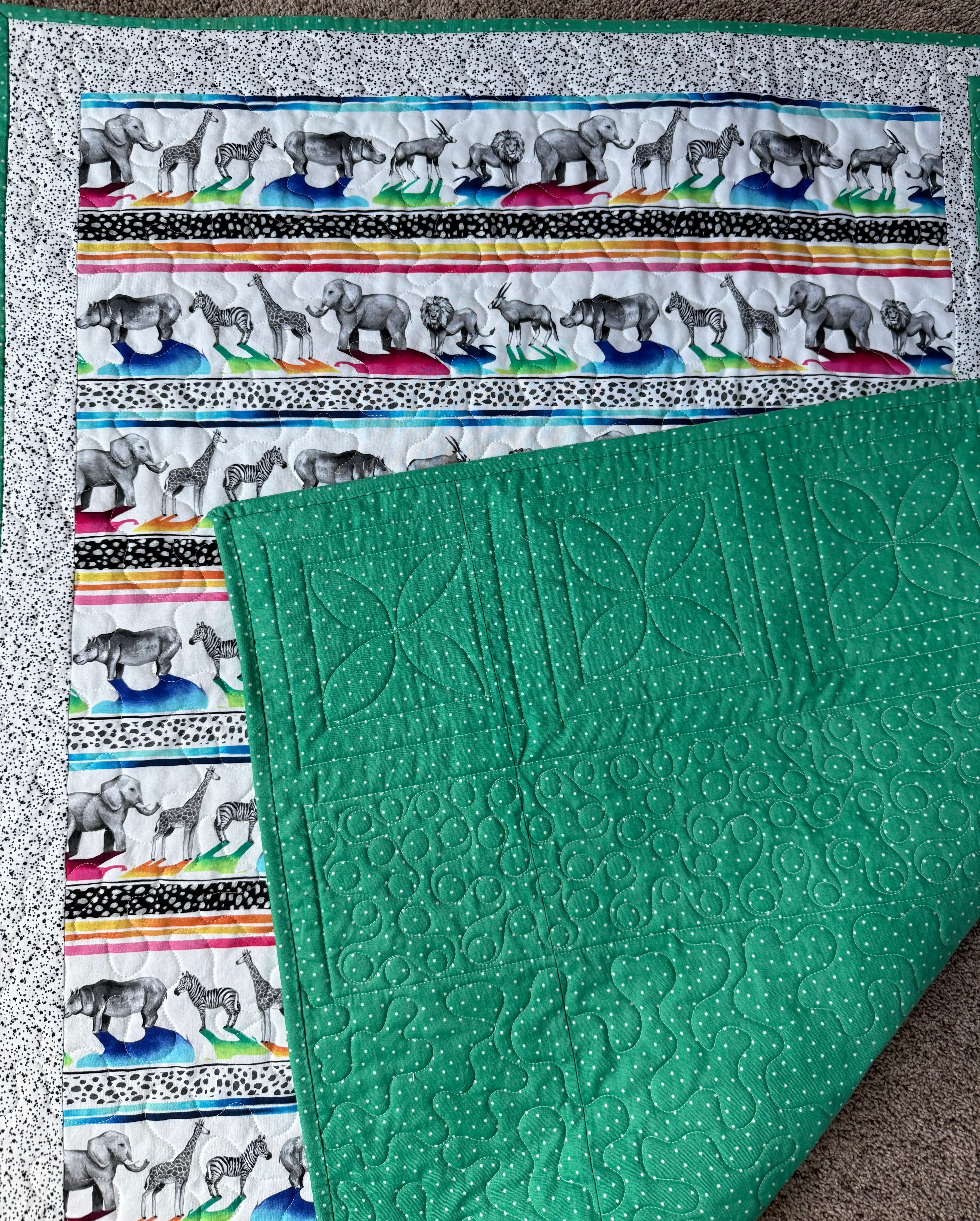Safari Baby Quilt: African Animals