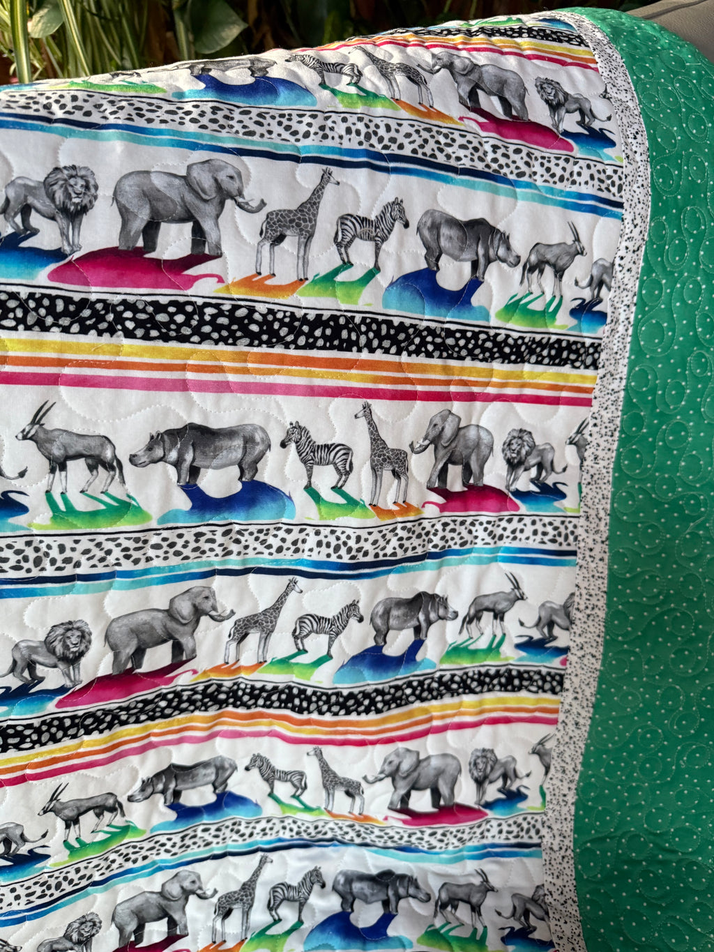 Safari Baby Quilt: African Animals