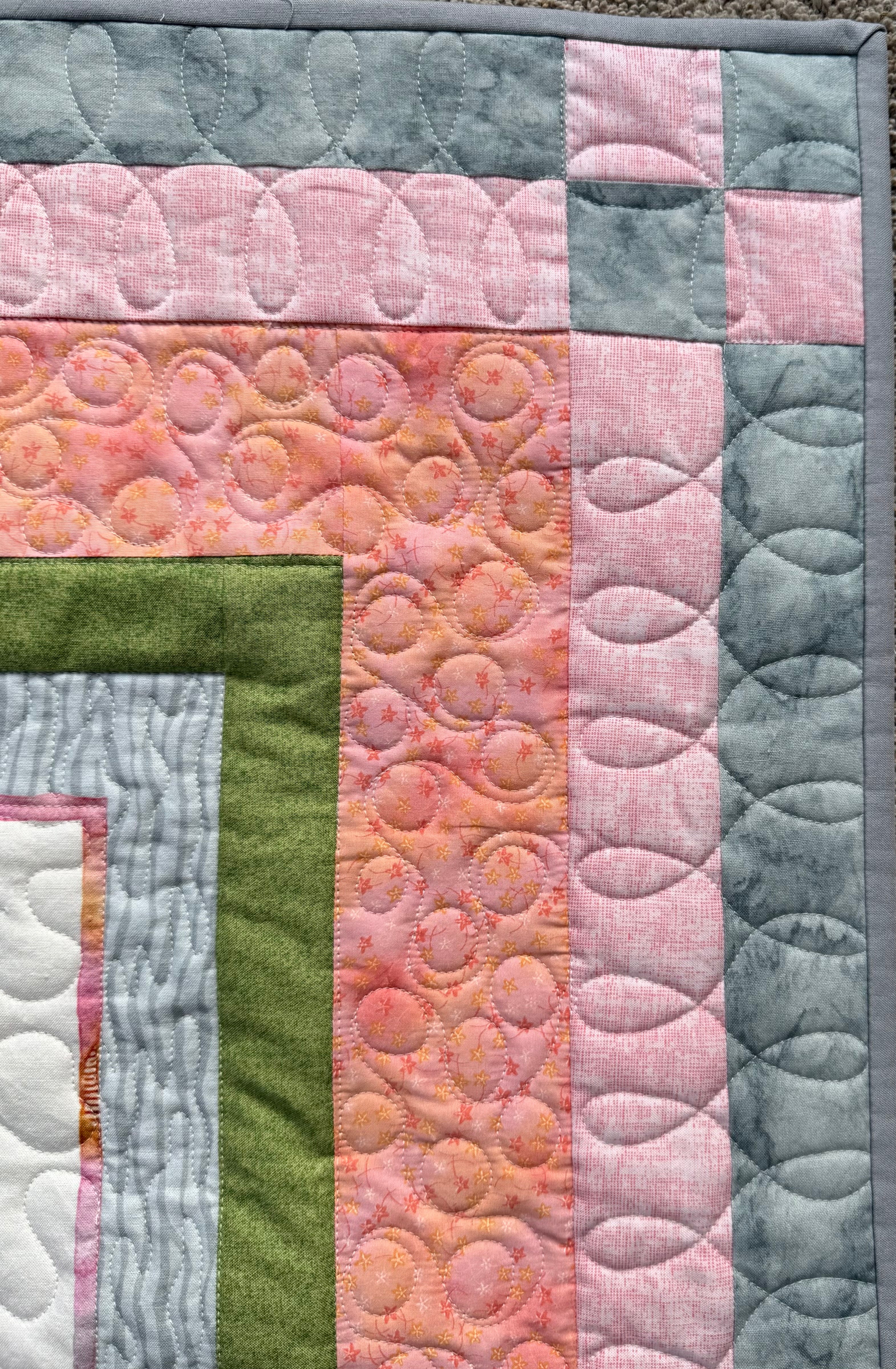 Elephant Baby Quilt:Safari Nursery 37” square